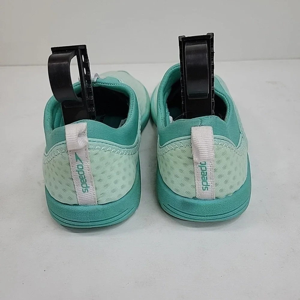 Speedo Water Shoes Womens 7/8 Aqua Slip On Beach Pool Lightweight Mint